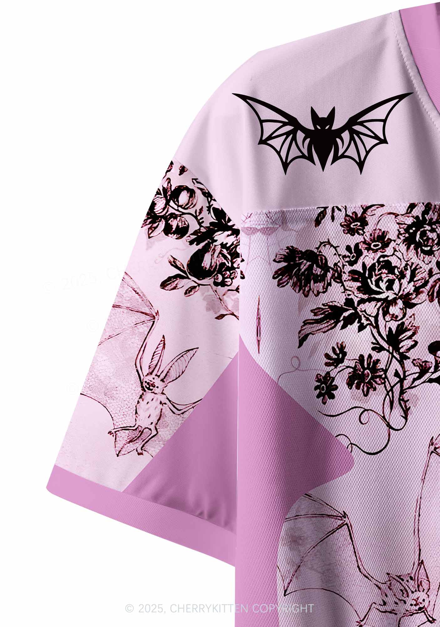 Custom Pink Bat Y2K Crop Sport Jersey Shirts Cherrykitten - Image 5