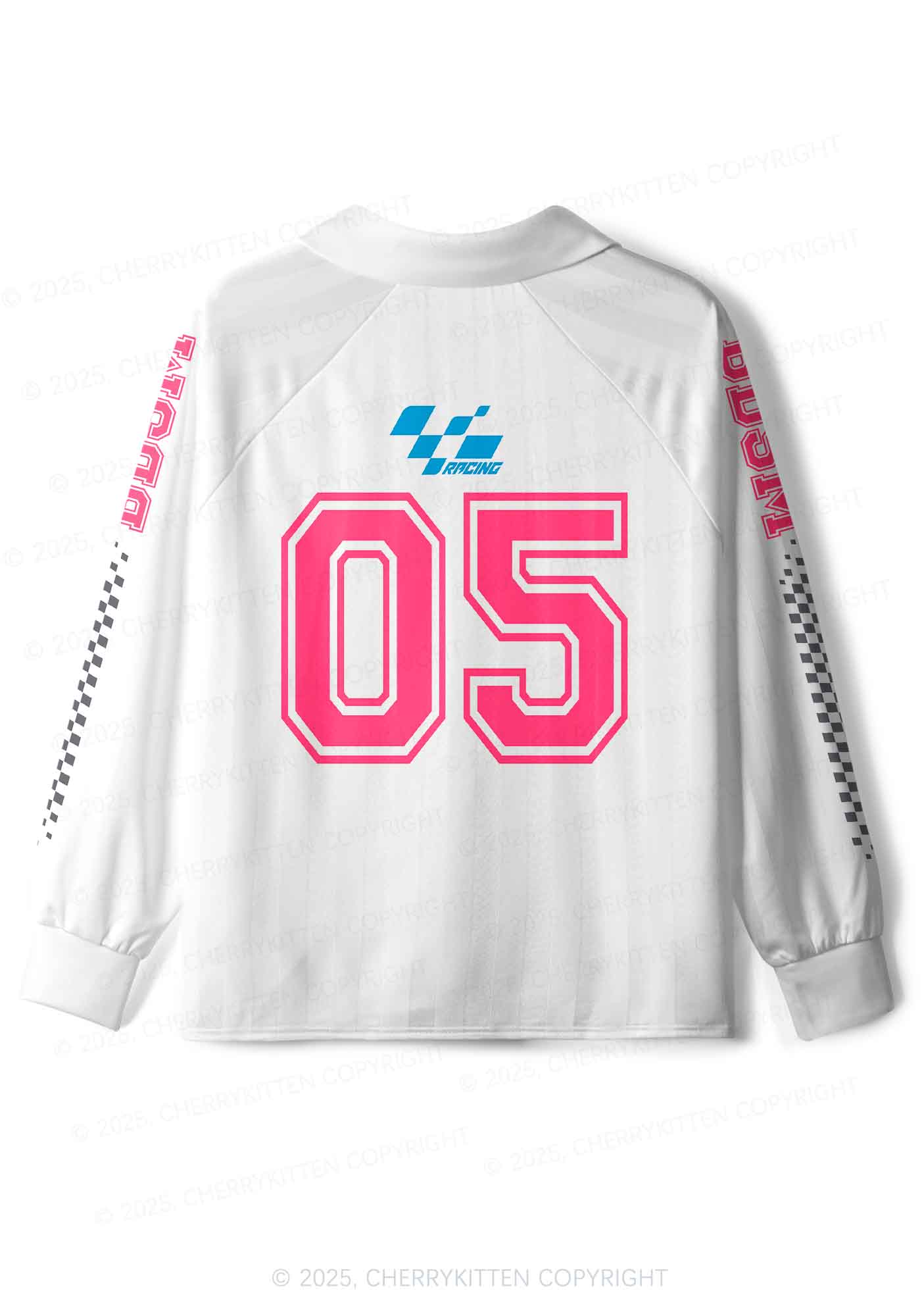 Custom Pink BDSM Y2K Sport Long Sleeve Jersey Shirts Cherrykitten - Image 2