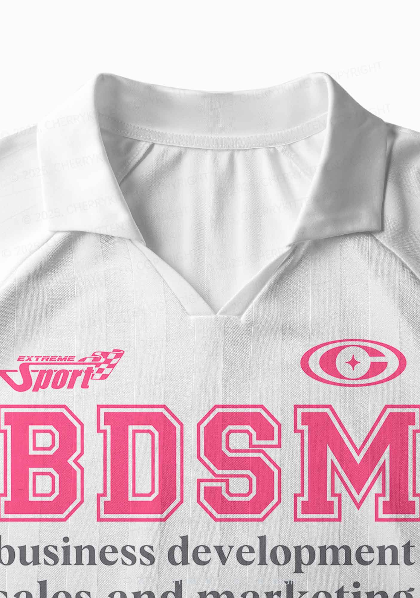 Custom Pink BDSM Y2K Sport Long Sleeve Jersey Shirts Cherrykitten - Image 3