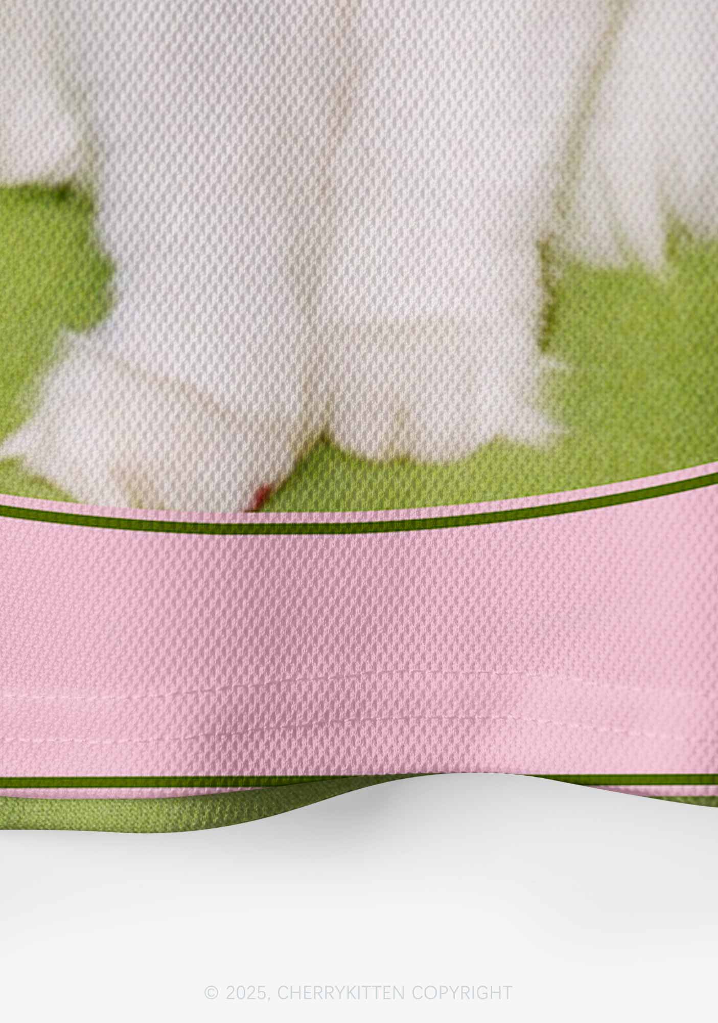 Custom Pink Bow Cat Y2K Crop Sport Jersey Shirts Cherrykitten - Image 4