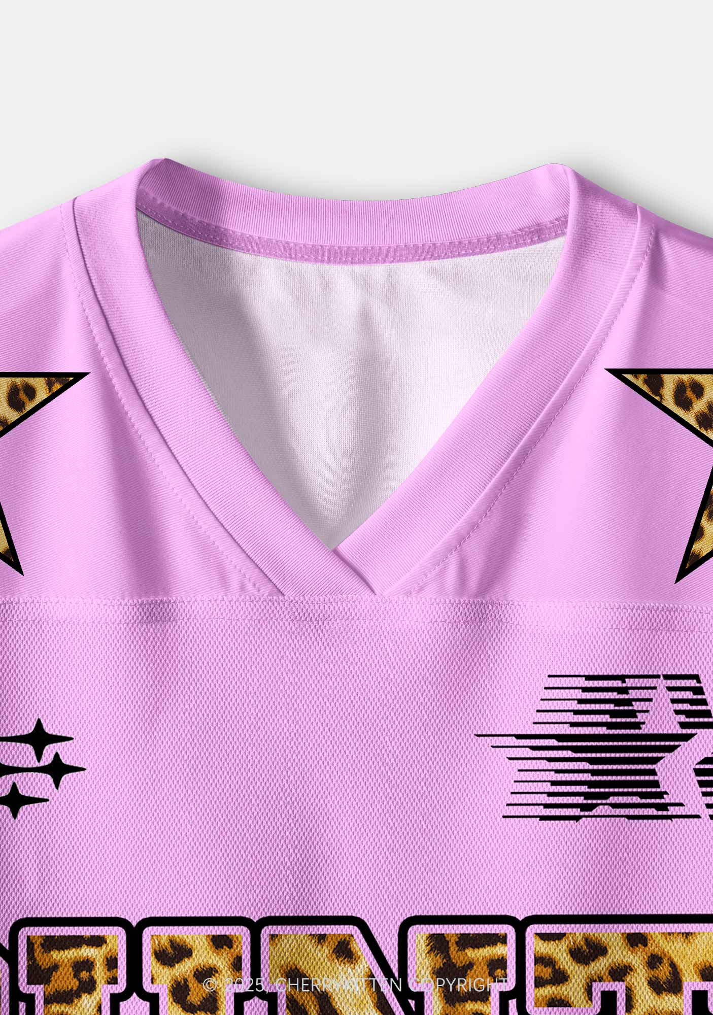 Custom Pink Cxxt Leopard Y2K Crop Sport Jersey Shirts Cherrykitten - Image 3