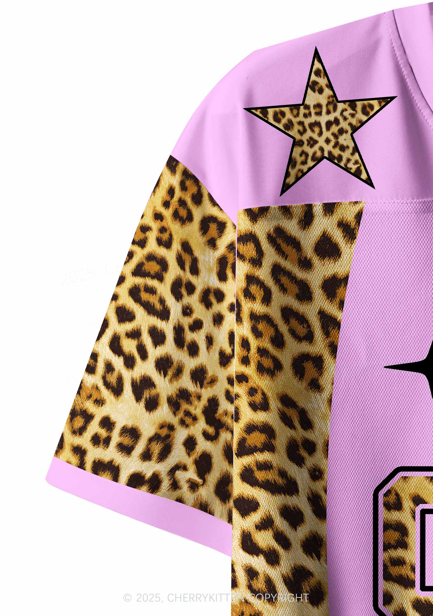 Custom Pink Cxxt Leopard Y2K Crop Sport Jersey Shirts Cherrykitten - Image 5