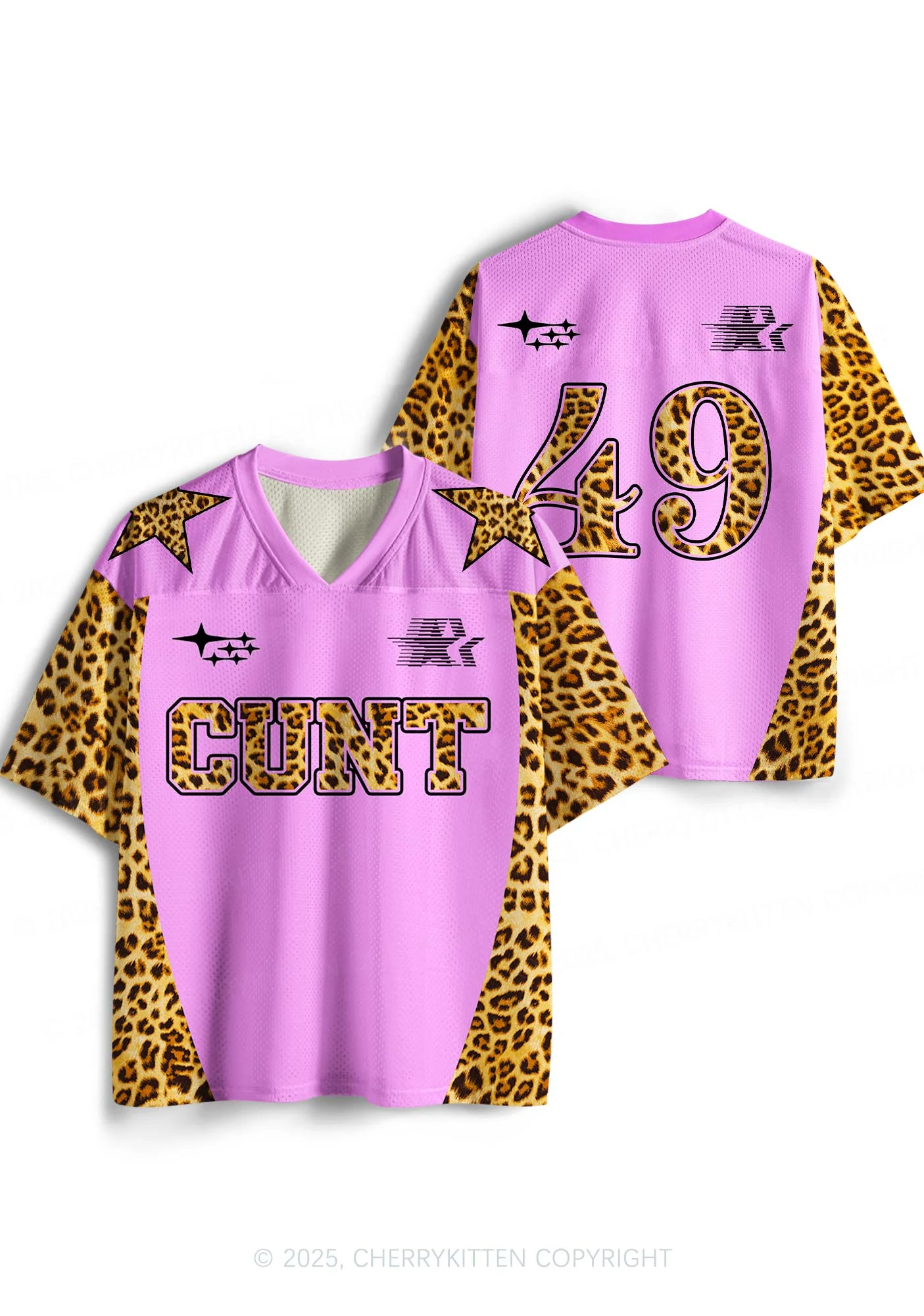 Custom Pink Cxxt Leopard Y2K Sport Jersey Shirts Cherrykitten - Image 3