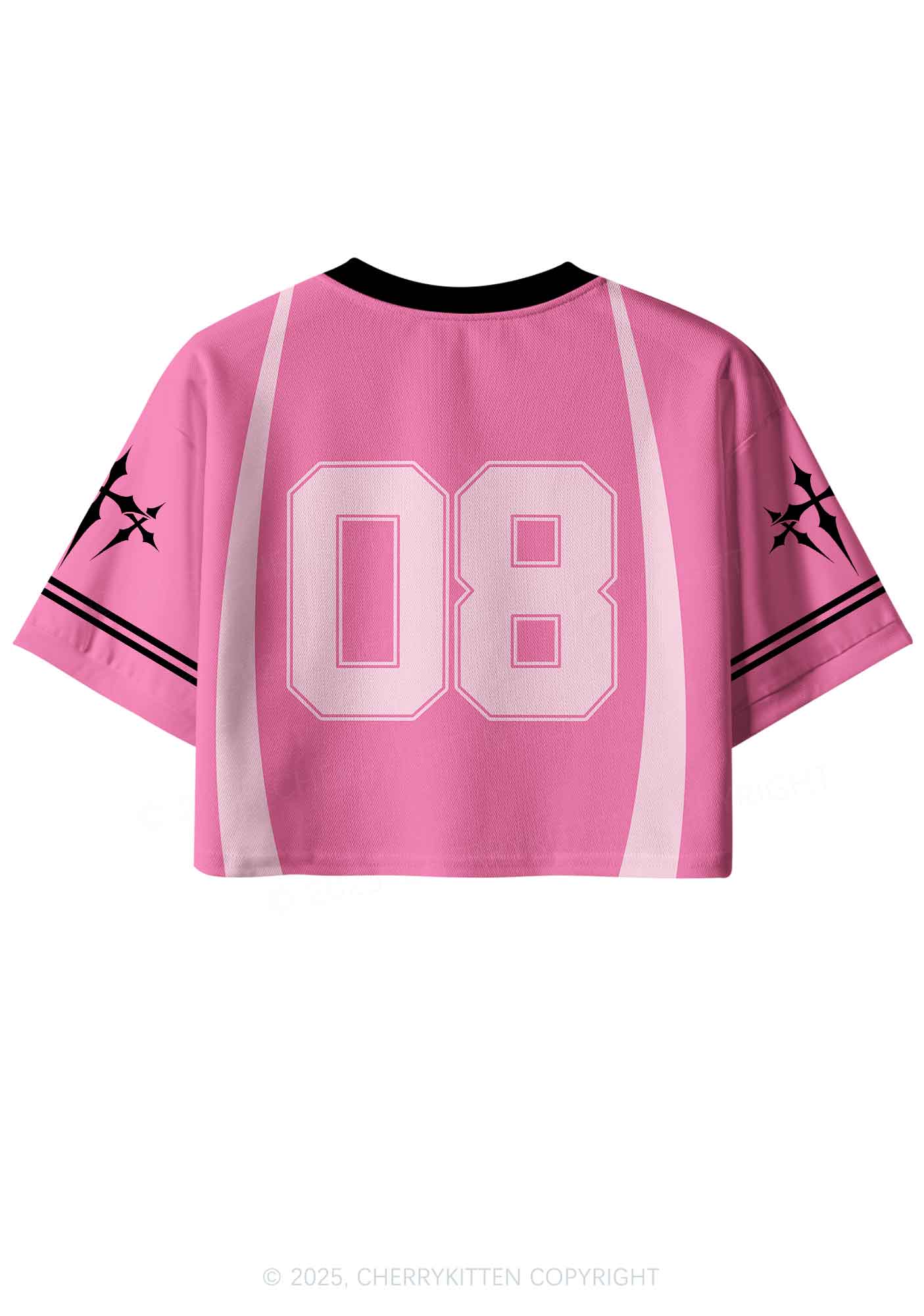Custom Pink Cxxt Star Y2K Crop Sport Jersey Shirts Cherrykitten - Image 4