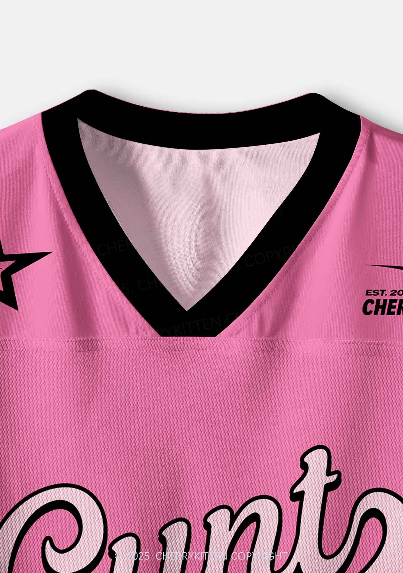 Custom Pink Cxxt Star Y2K Crop Sport Jersey Shirts Cherrykitten - Image 5