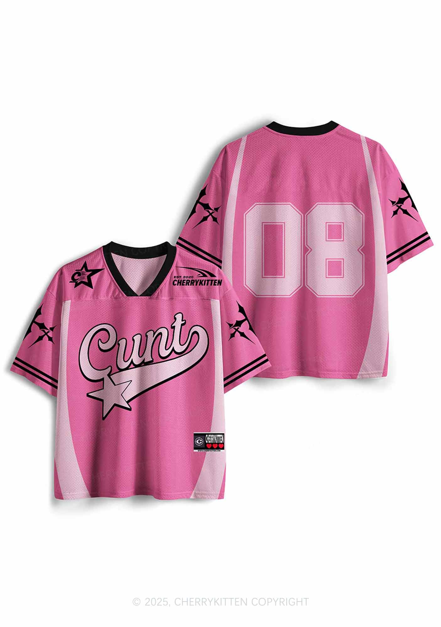 Custom Pink Cxxt Star Y2K Sport Jersey Shirts Cherrykitten - Image 3