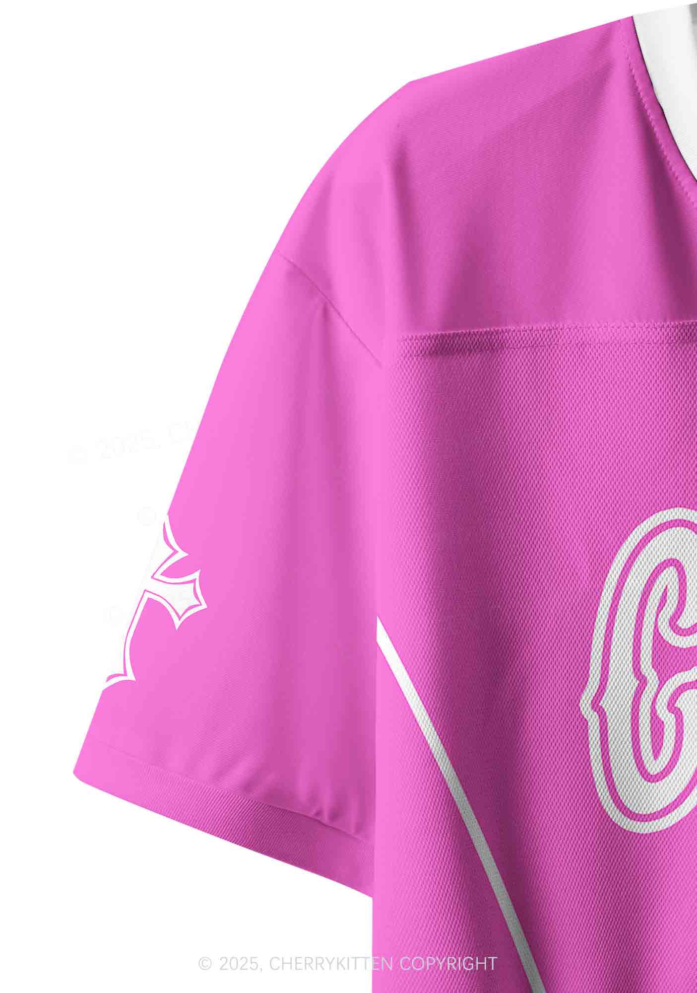 Custom Pink Cxxt Y2K Crop Sport Jersey Shirts Cherrykitten - Image 5