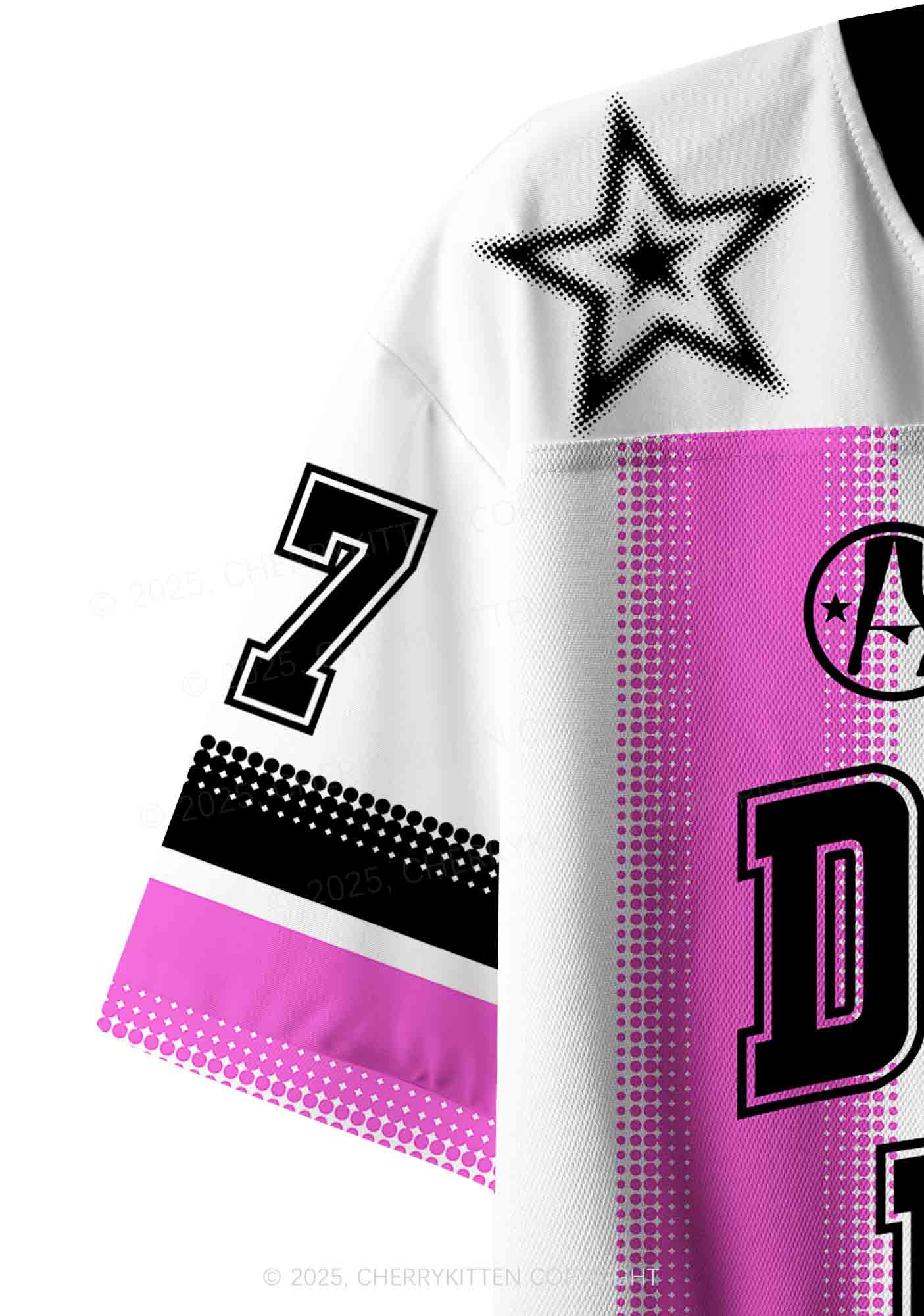 Custom Pink Dump Him Y2K Crop Sport Jersey Shirts Cherrykitten - Image 6