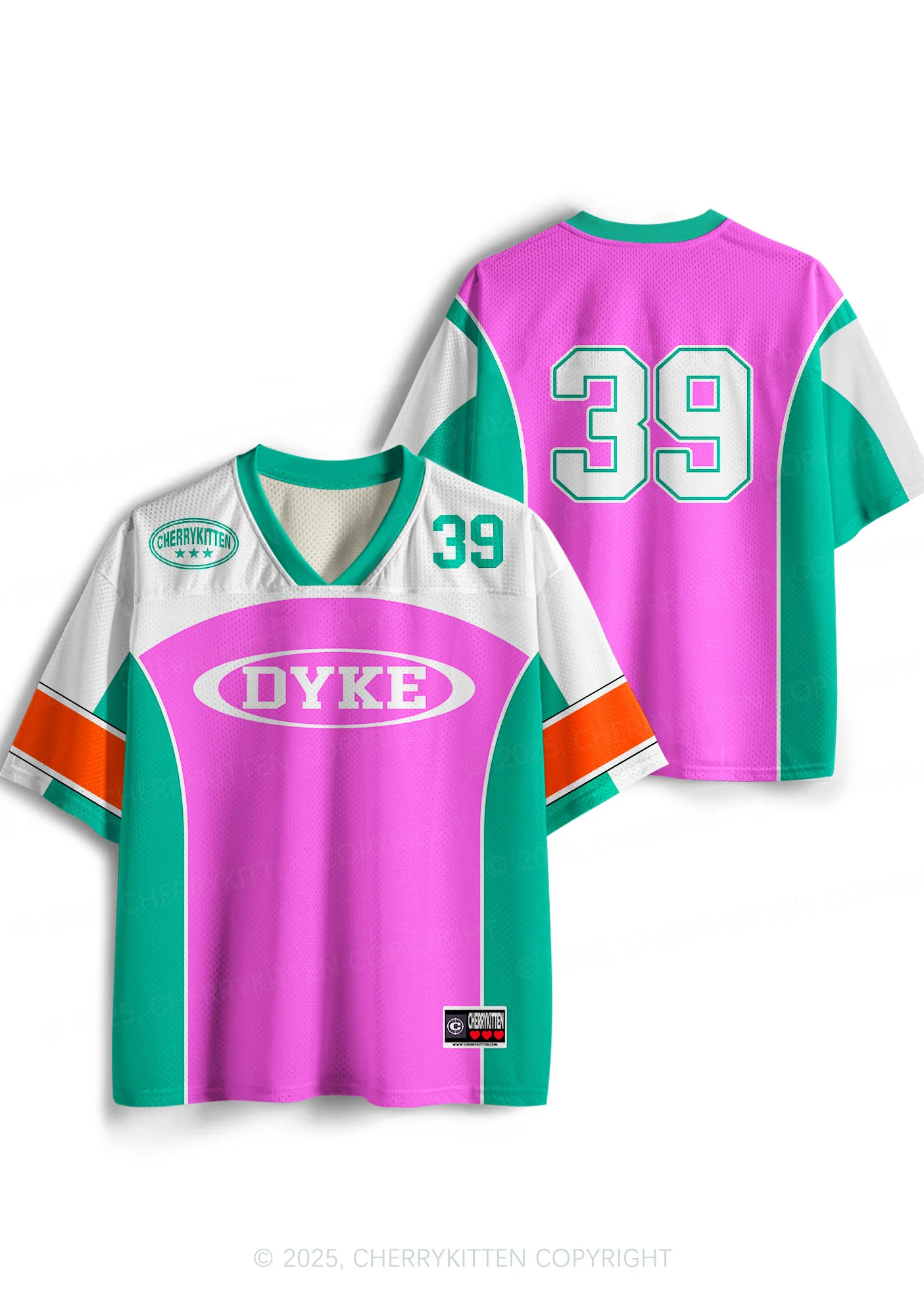 Custom Pink Dyke Pride Y2K Sport Jersey Shirts Cherrykitten - Image 3