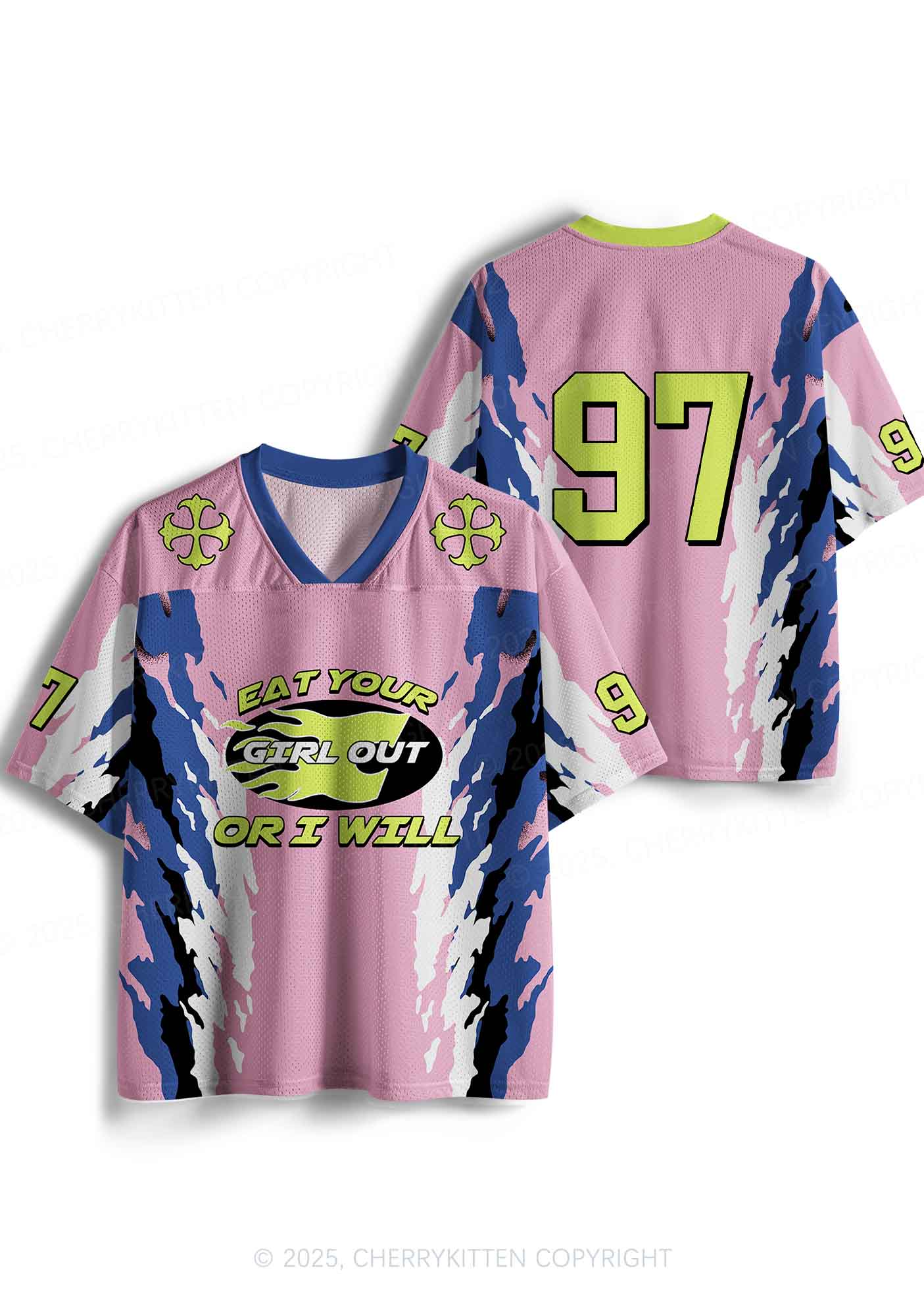 Custom Pink Eat Your Girl Out Pride Y2K Sport Jersey Shirts Cherrykitten - Image 4