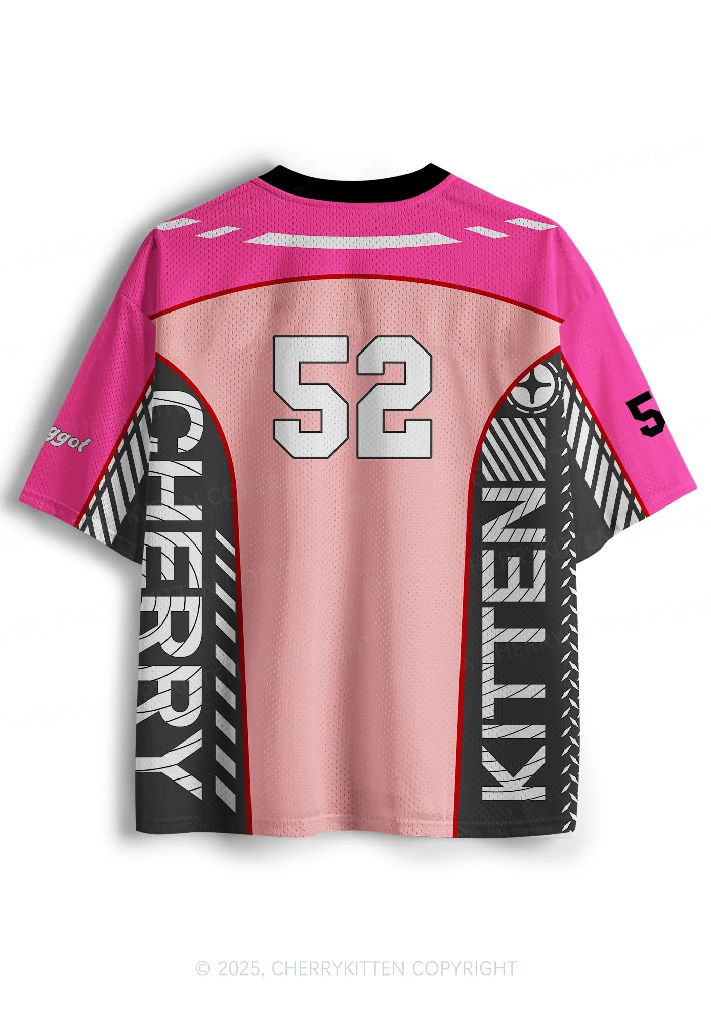 Custom Pink Faggot Pride Y2K Sport Jersey Shirts Cherrykitten - Image 2