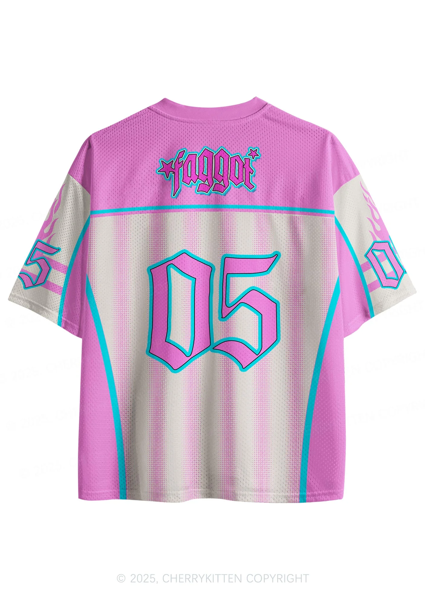 Custom Pink Faggot Stars Pride Y2K Sport Jersey Shirts Cherrykitten - Image 2