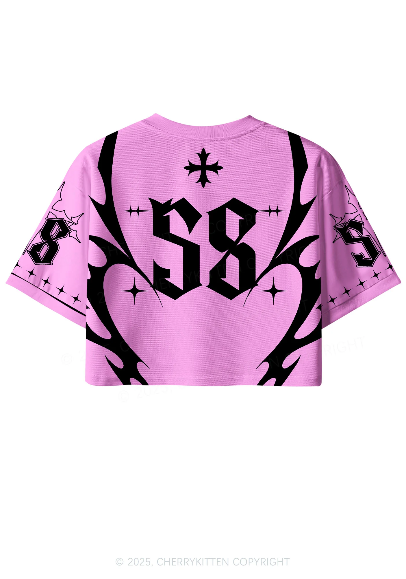 Custom Pink Flame Cxxt Y2K Crop Sport Jersey Shirts Cherrykitten - Image 2