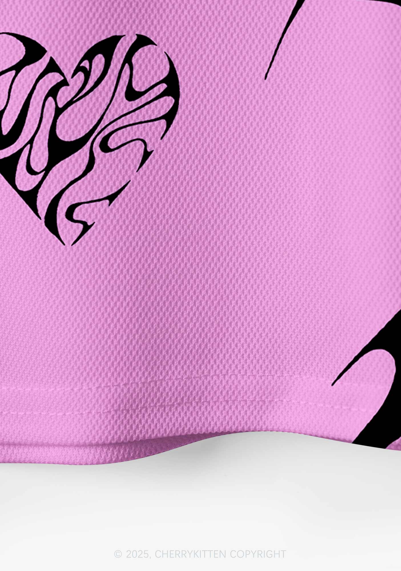 Custom Pink Flame Cxxt Y2K Crop Sport Jersey Shirts Cherrykitten - Image 5