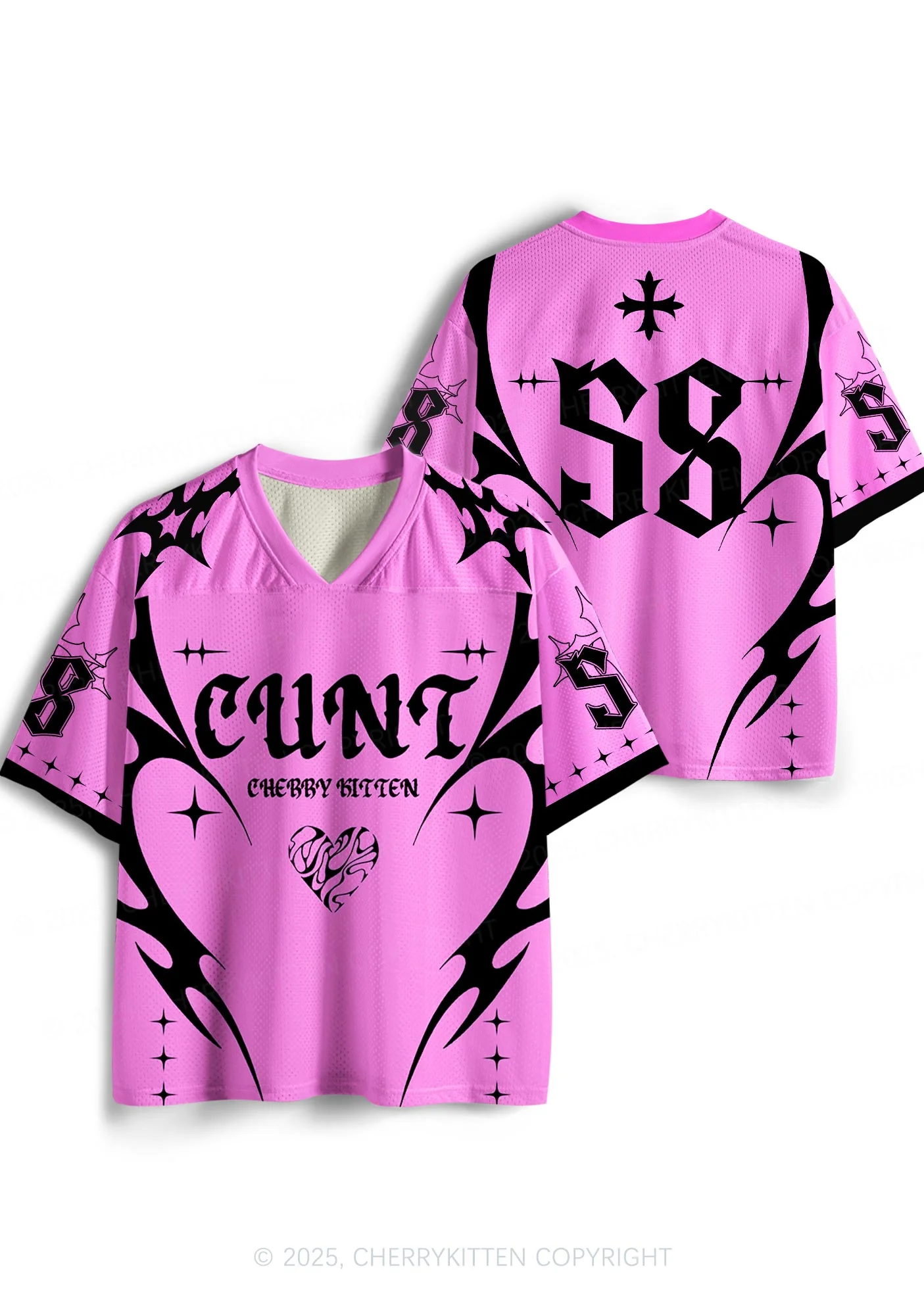 Custom Pink Flame Cxxt Y2K Sport Jersey Shirts Cherrykitten - Image 3
