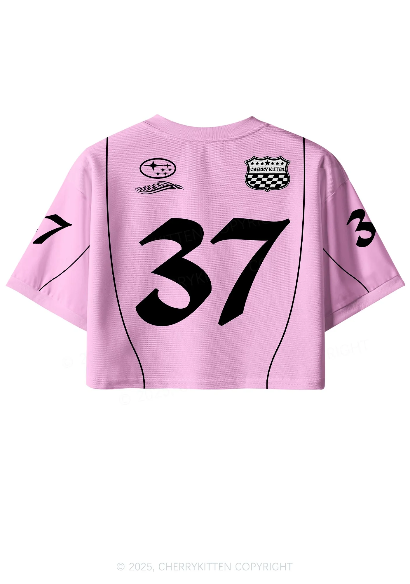 Custom Pink I Love S Boys Y2K Crop Sport Jersey Shirts Cherrykitten - Image 2