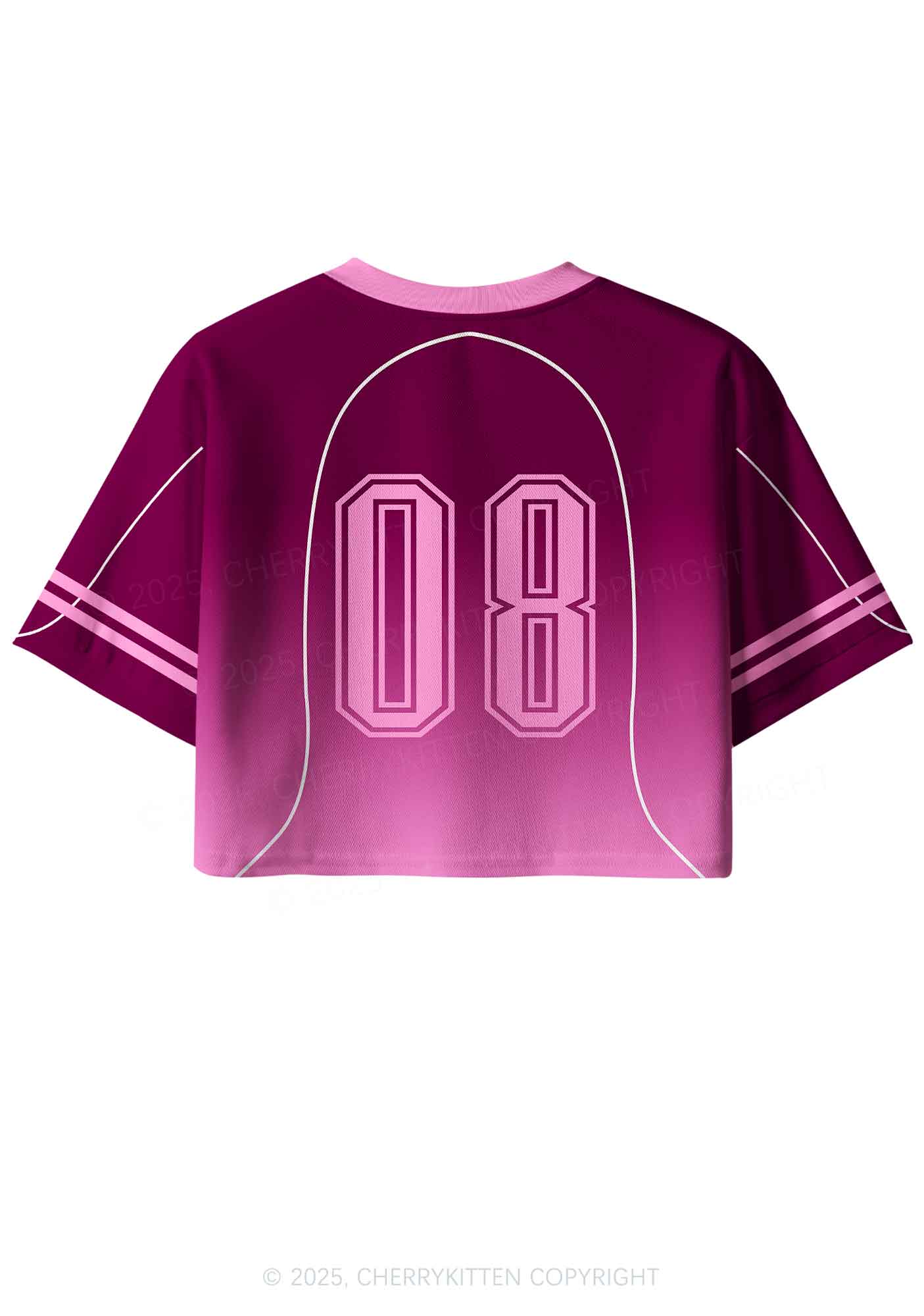 Custom Pink K Pony Y2K Crop Sport Jersey Shirts Cherrykitten - Image 2