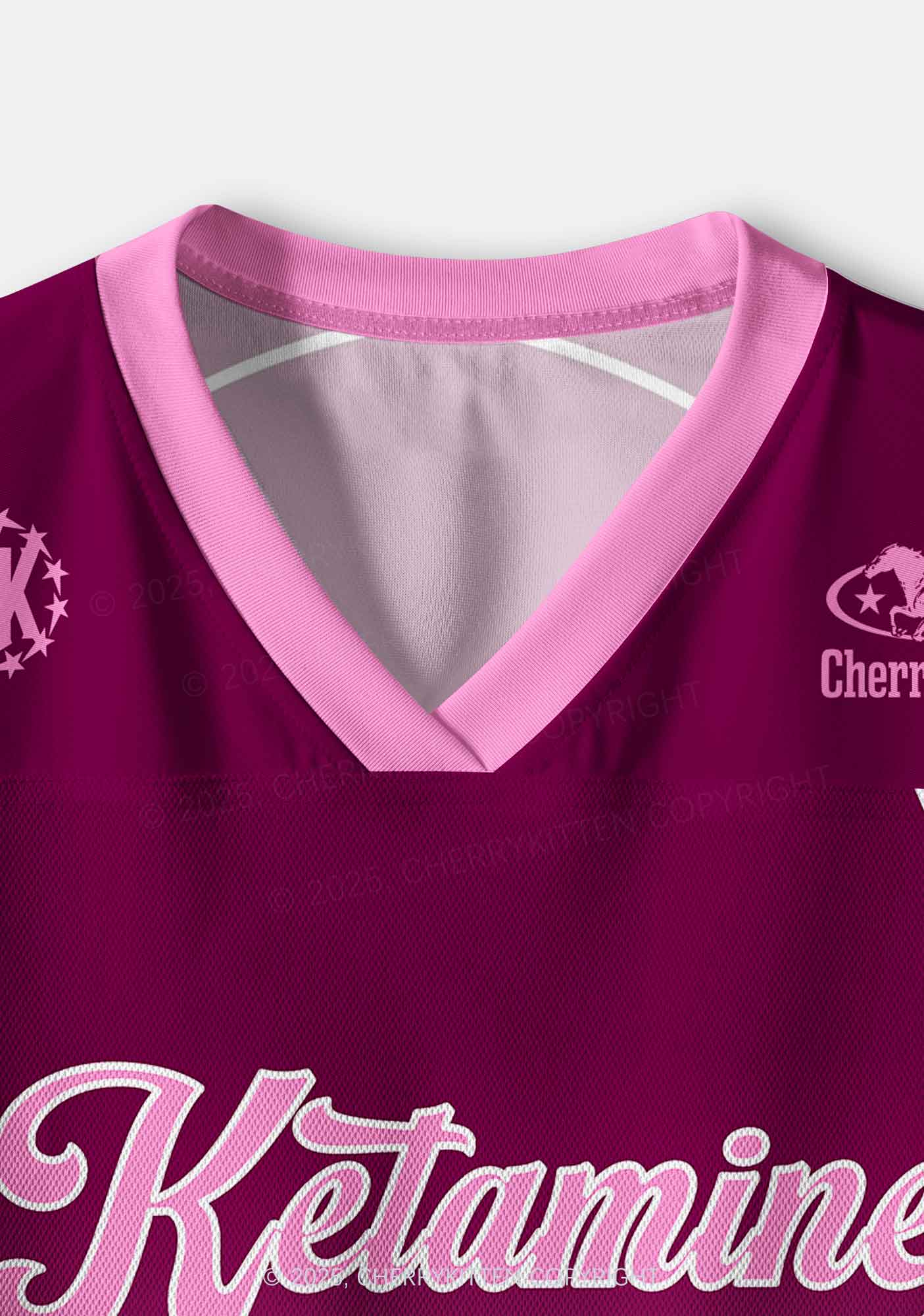Custom Pink K Pony Y2K Crop Sport Jersey Shirts Cherrykitten - Image 3