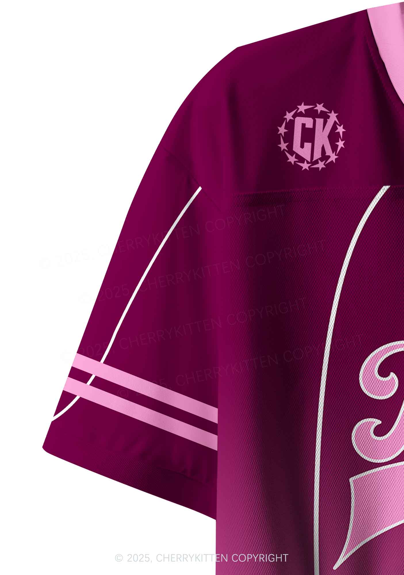 Custom Pink K Pony Y2K Crop Sport Jersey Shirts Cherrykitten - Image 5