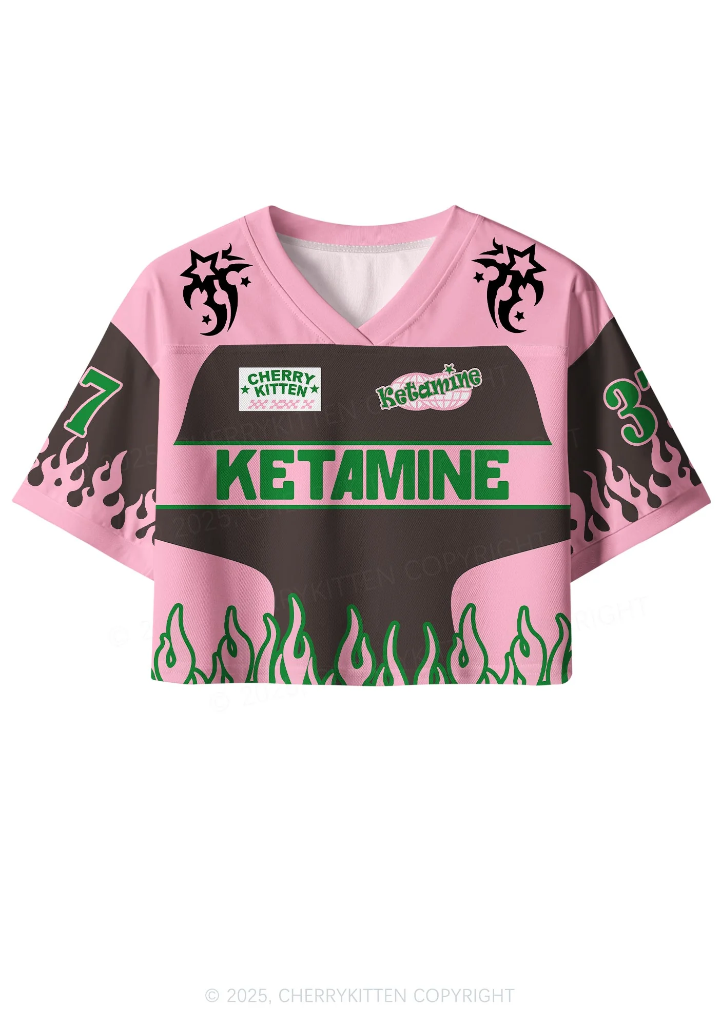 Custom Pink Ketamxxe Y2K Crop Sport Jersey Shirts Cherrykitten - Image 2