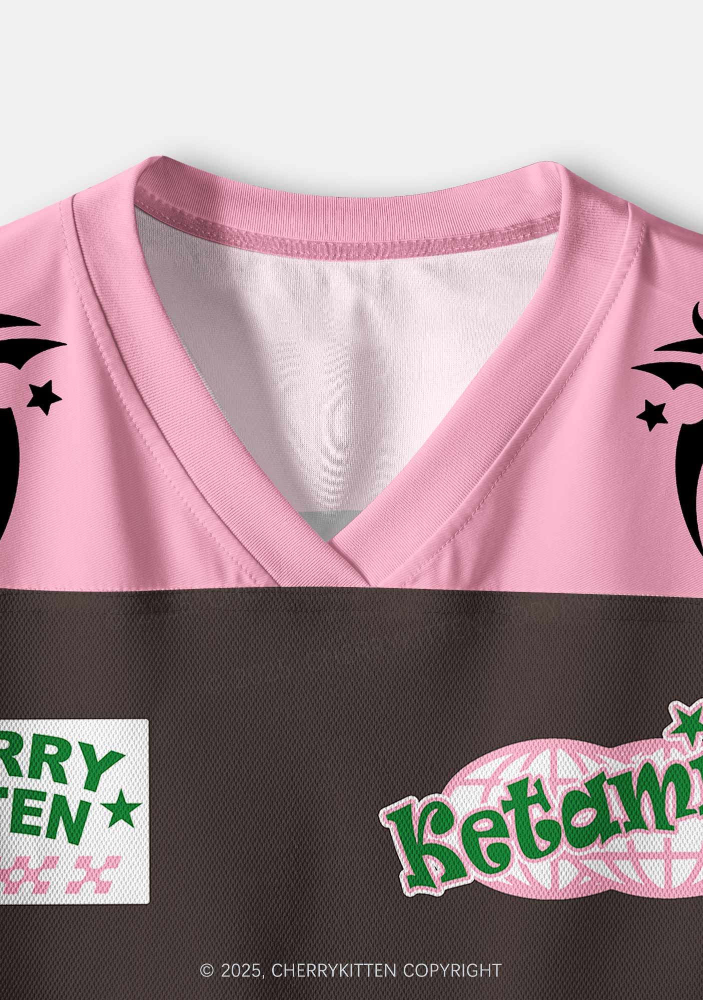 Custom Pink Ketamxxe Y2K Crop Sport Jersey Shirts Cherrykitten - Image 6