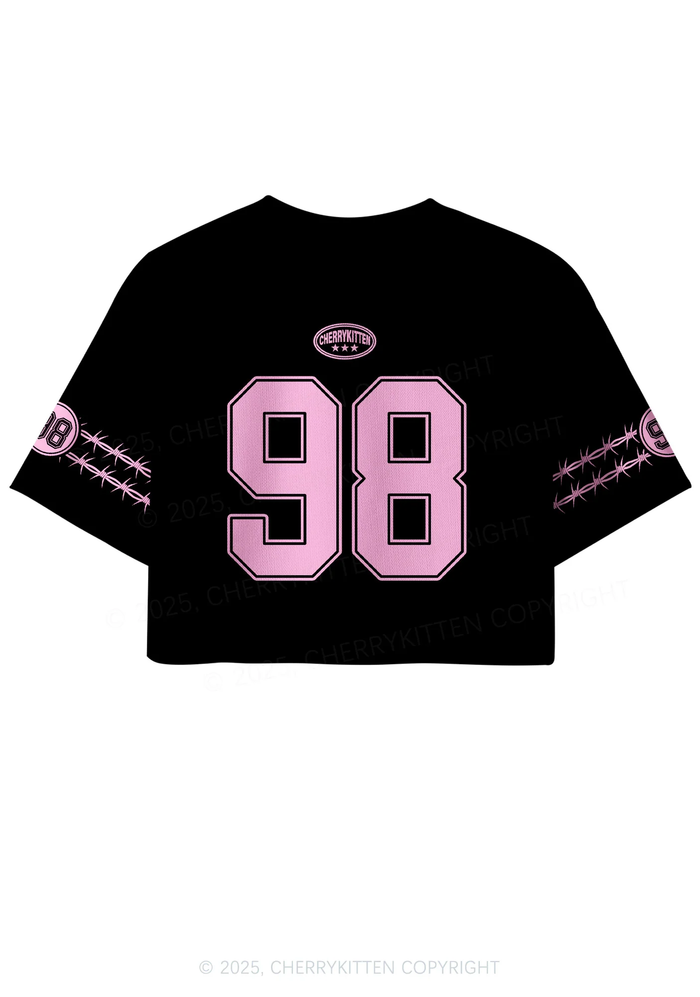 Custom Pink Lesbian Princess Pride Y2K Crop Sport Jersey Shirts Cherrykitten - Image 3