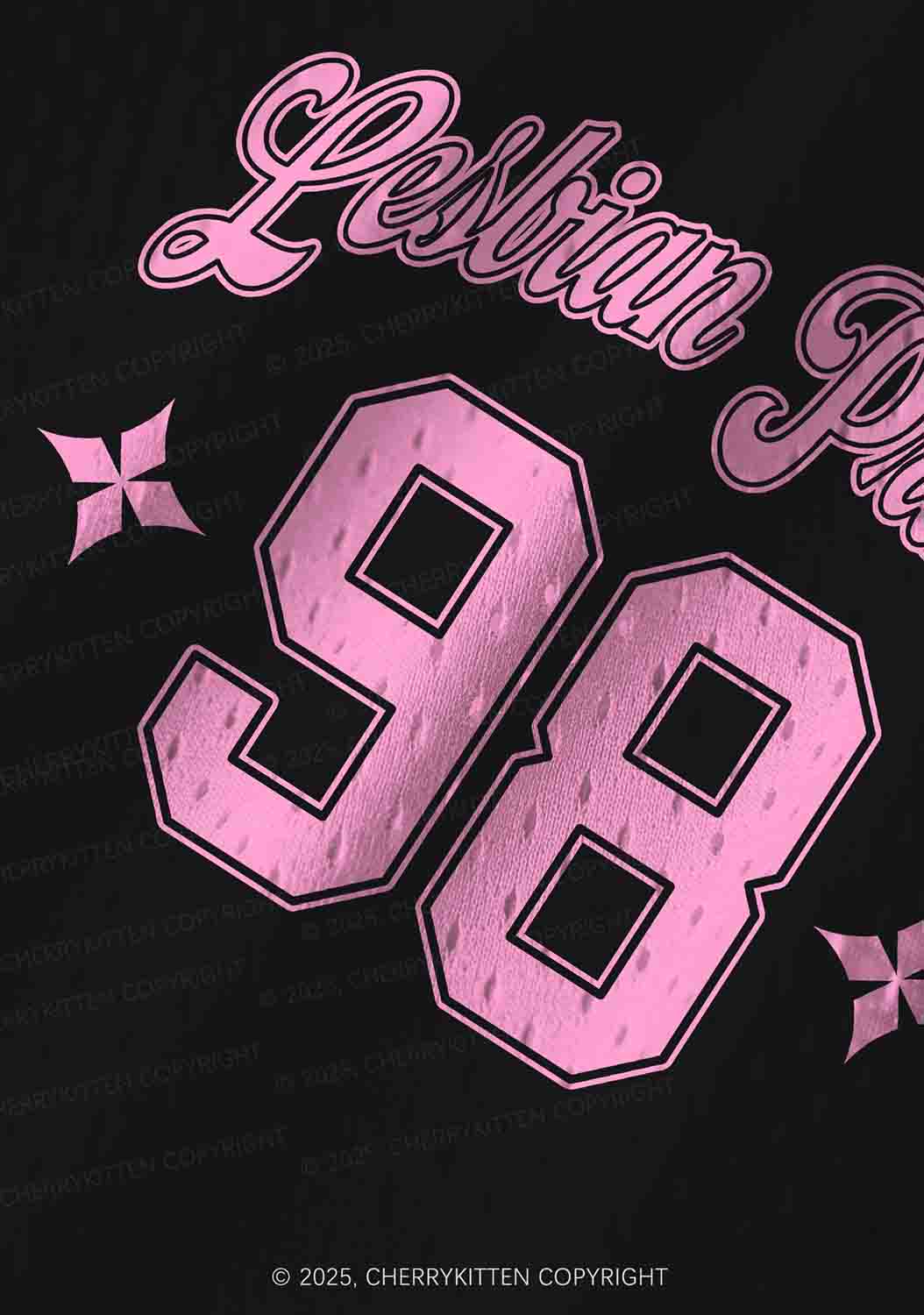 Custom Pink Lesbian Princess Pride Y2K Sport Jersey Tank Cherrykitten - Image 4