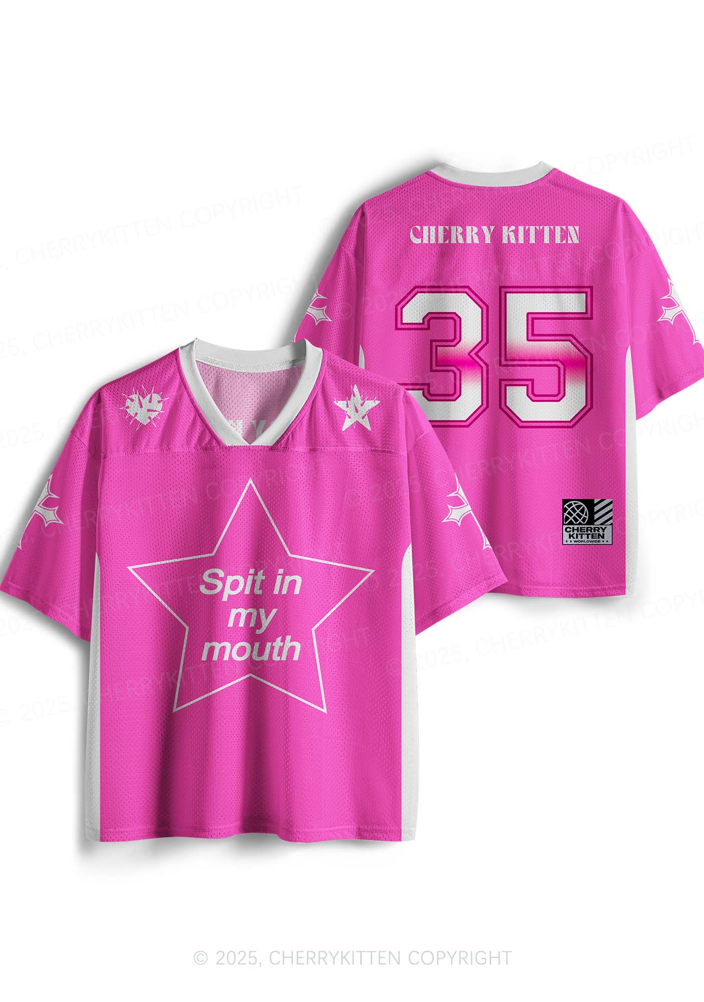 Custom Pink Spit In My Mouth Y2K Sport Jersey Shirts Cherrykitten - Image 3