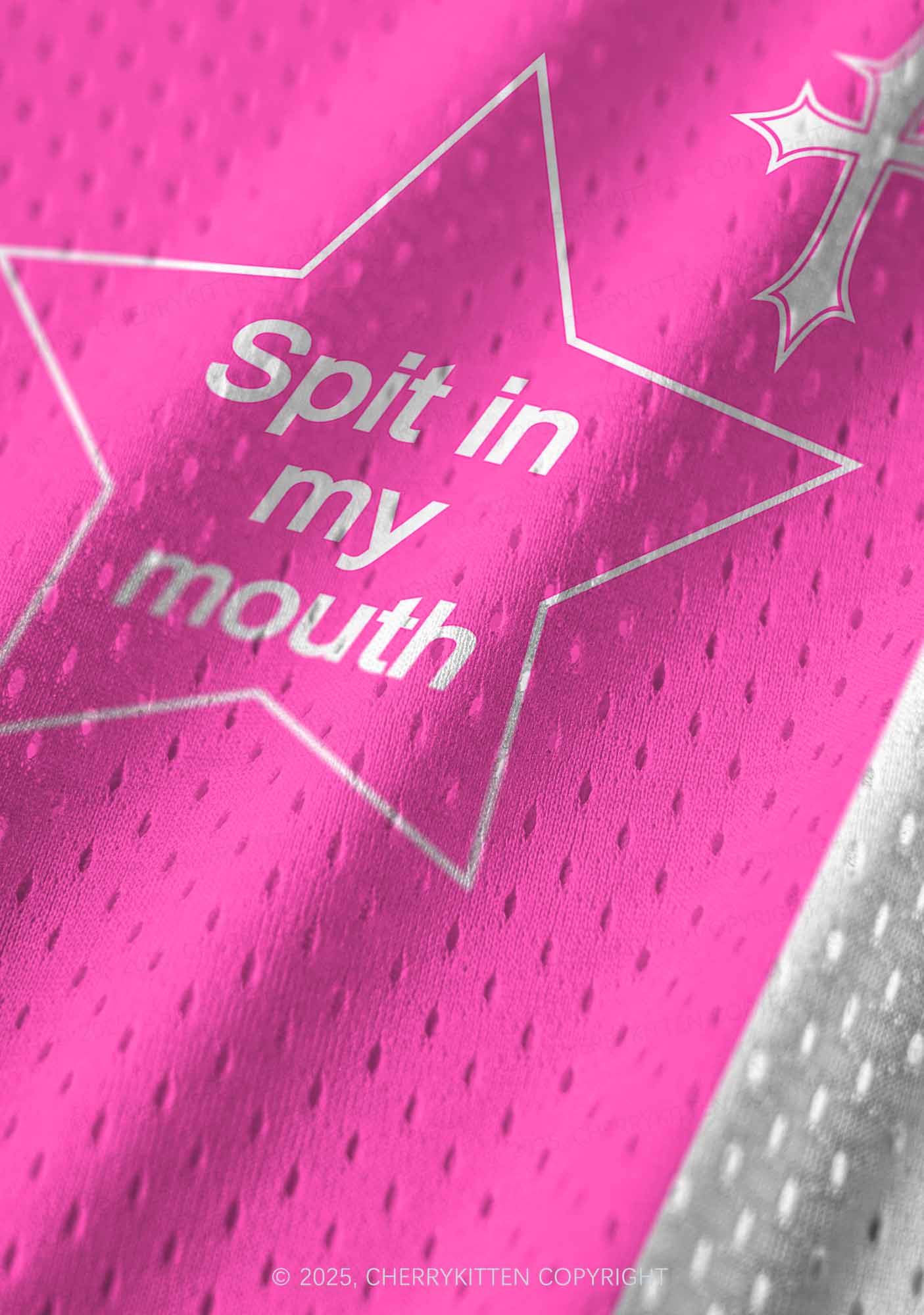Custom Pink Spit In My Mouth Y2K Sport Jersey Tank Cherrykitten - Image 5