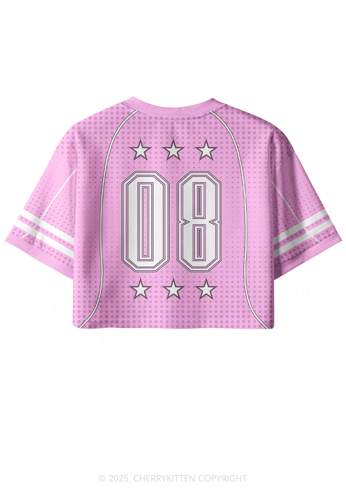 Custom Pink Star Ketamxxe Y2K Crop Sport Jersey Shirts Cherrykitten - Image 2
