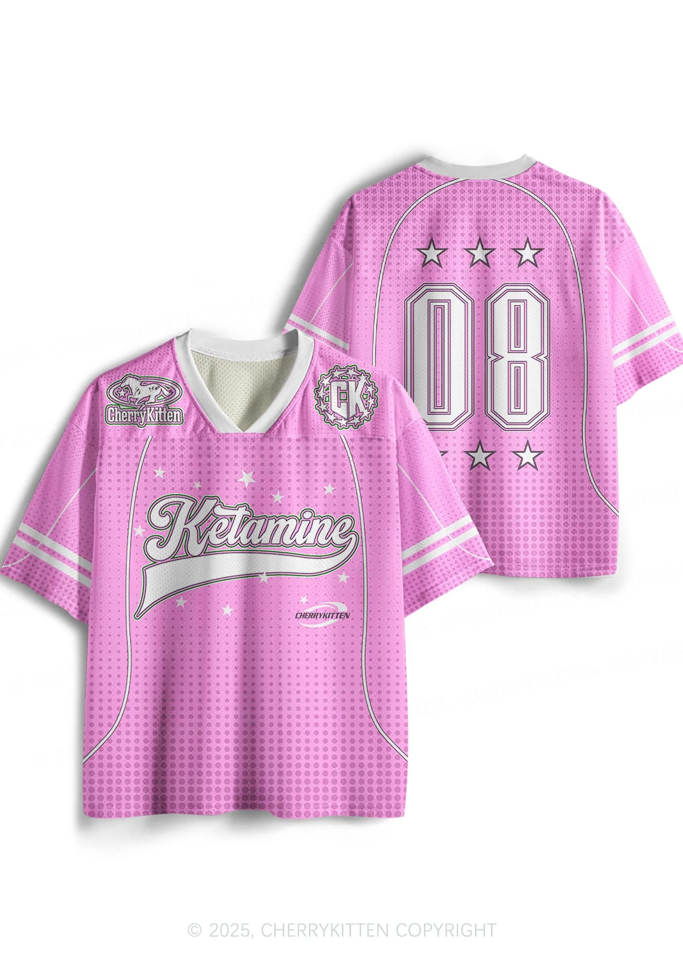 Custom Pink Star Ketamxxe Y2K Sport Jersey Shirts Cherrykitten - Image 3