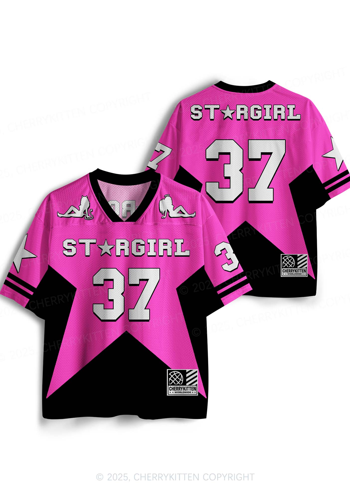 Custom Pink Stargirl Y2K Sport Jersey Shirts Cherrykitten - Image 3
