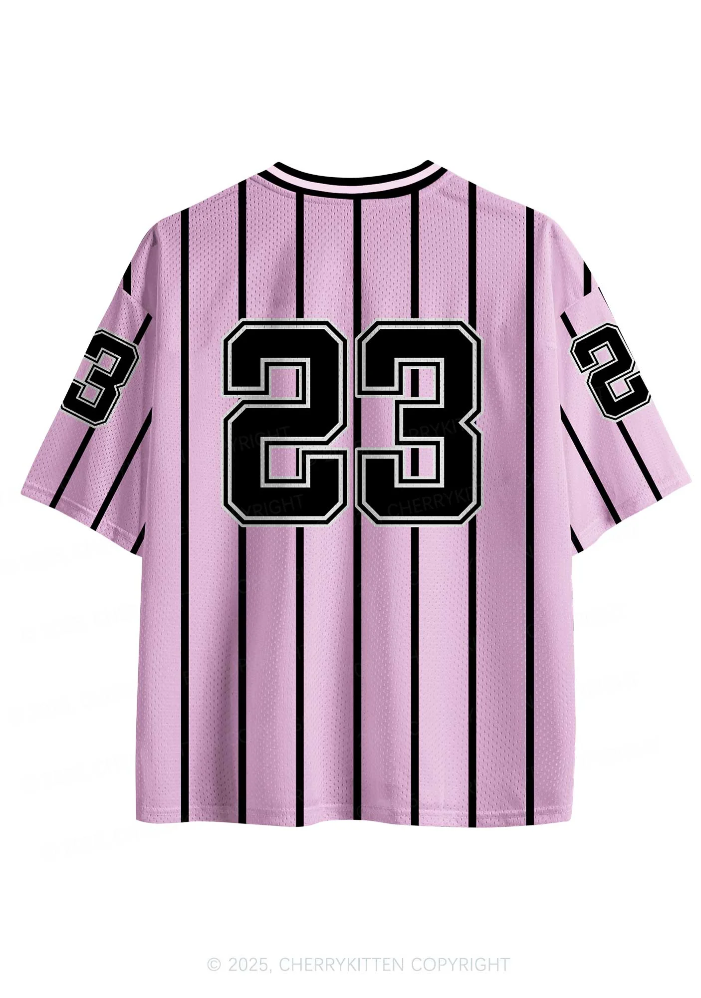 Custom Pink Striped Cxxt Y2K Sport Jersey Shirts Cherrykitten - Image 2