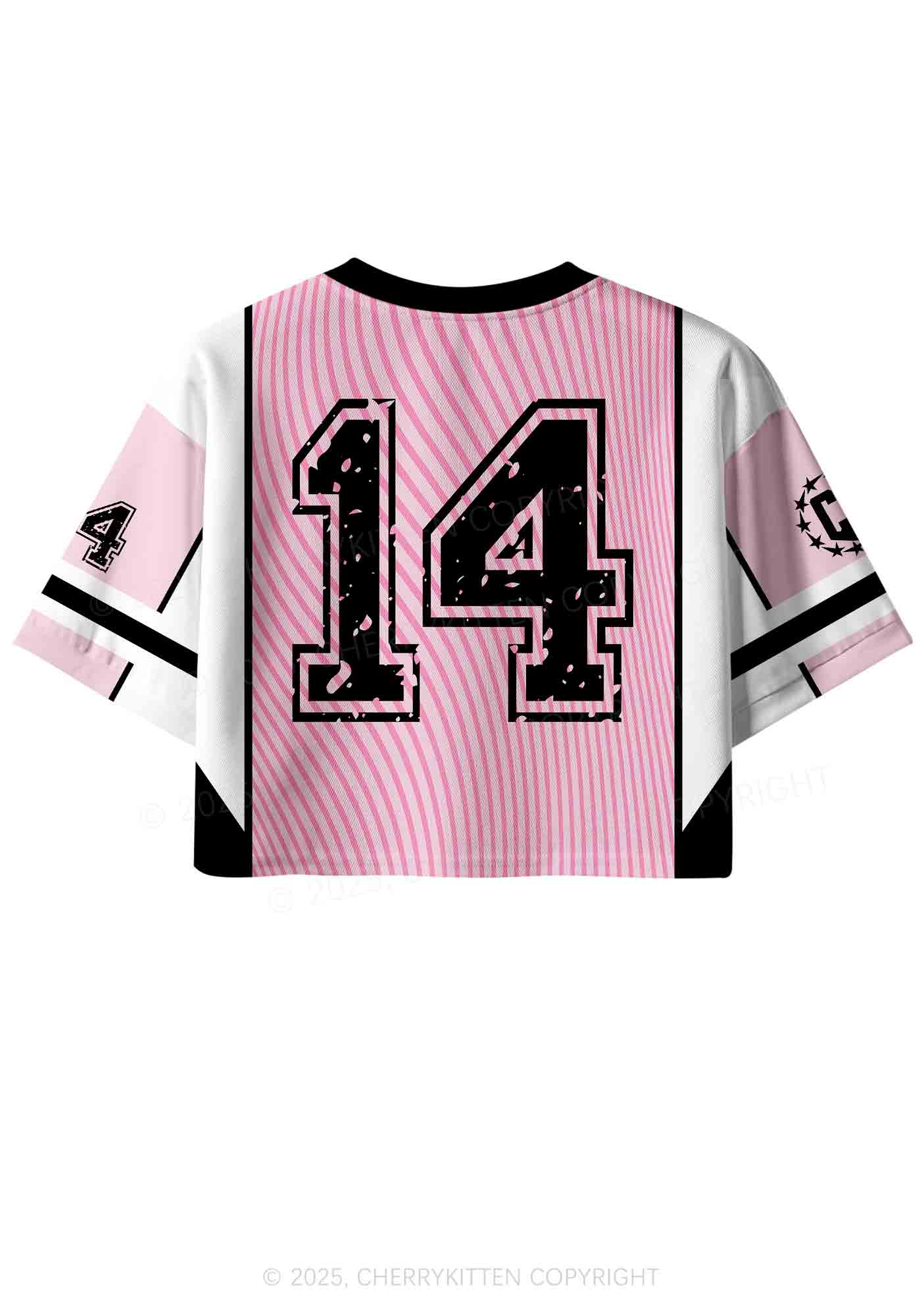Custom Pink Whos A Good Boy Y2K Crop Sport Jersey Shirts Cherrykitten - Image 3