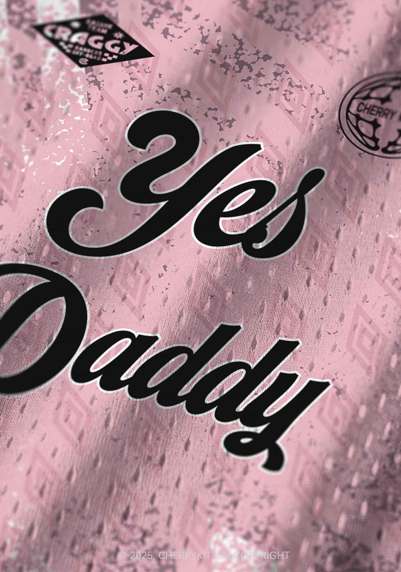 Custom Pink Yes Daddy Y2K Sport Jersey Tank Cherrykitten - Image 4