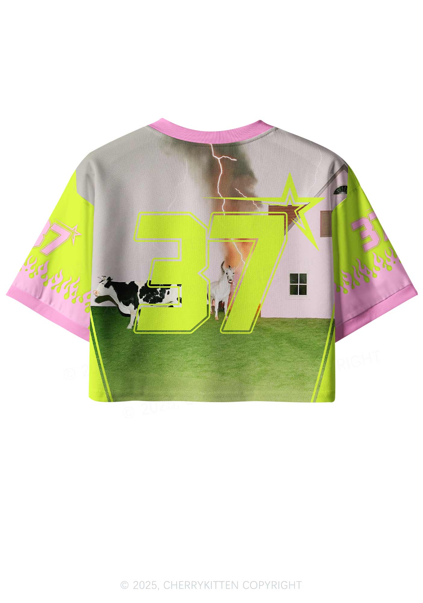 Custom Pony Cow Y2K Crop Sport Jersey Shirts Cherrykitten - Image 2