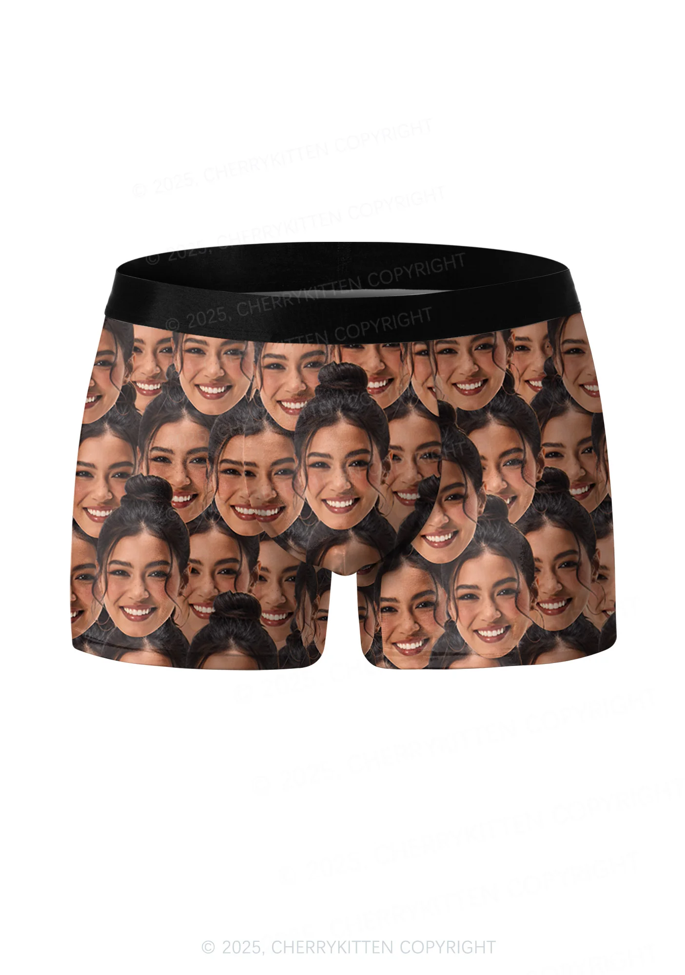 Custom Portrait Valentine's Day Y2K Print Couples Boxer Thong Set Cherrykitten - Image 5