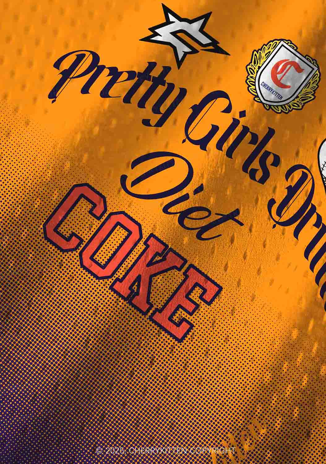 Custom Pretty Girls Drink Diet Coke Y2K Sport Jersey Tank Cherrykitten - Image 3