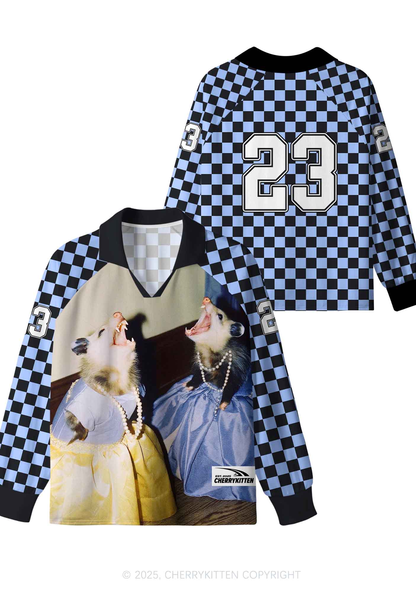 Custom Princess Rats Y2K Long Sleeve Sport Jersey Shirts Cherrykitten - Image 3