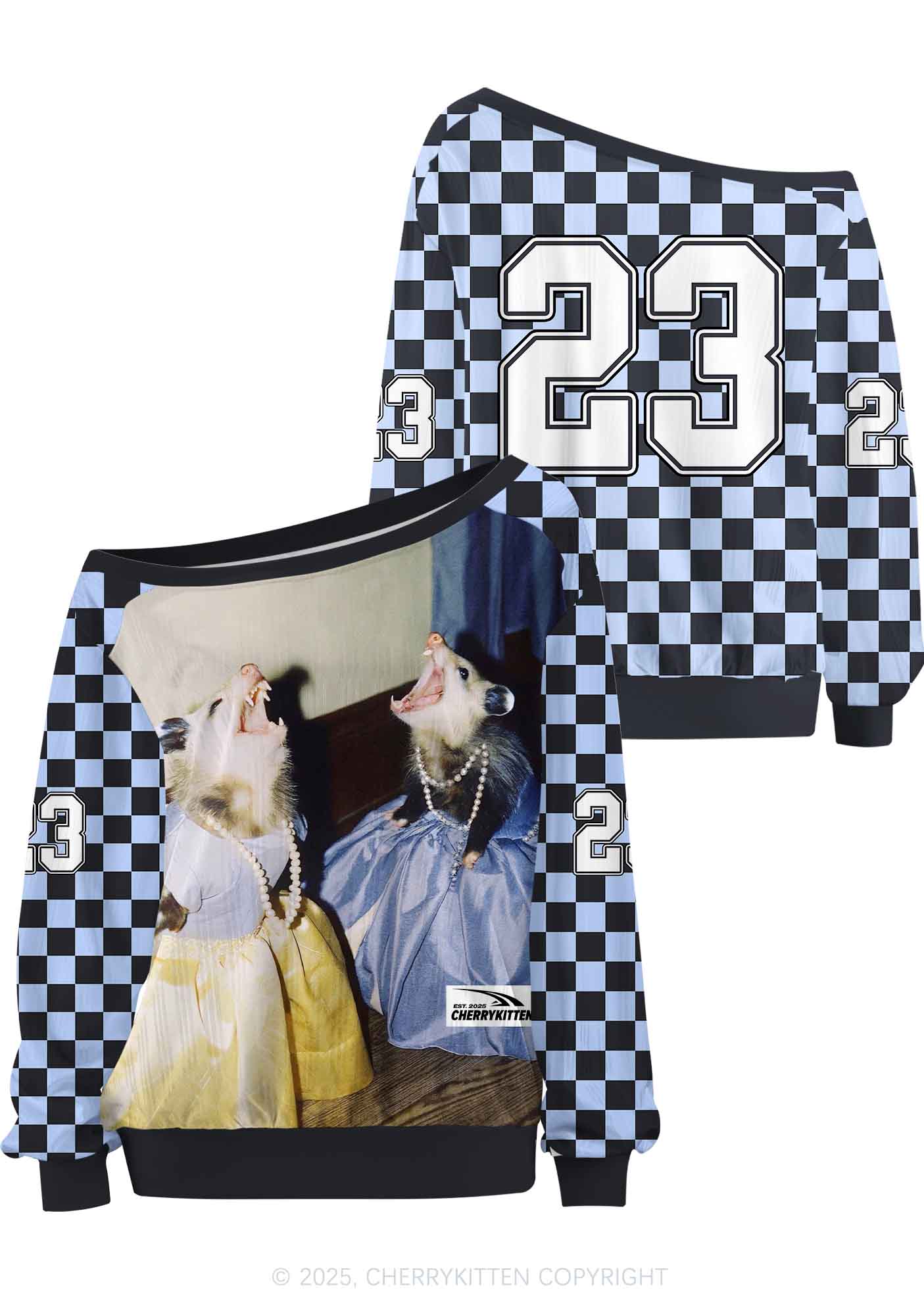Custom Princess Rats Y2K Off Shoulder Long Sleeve Sport Jersey Shirts Cherrykitten - Image 3