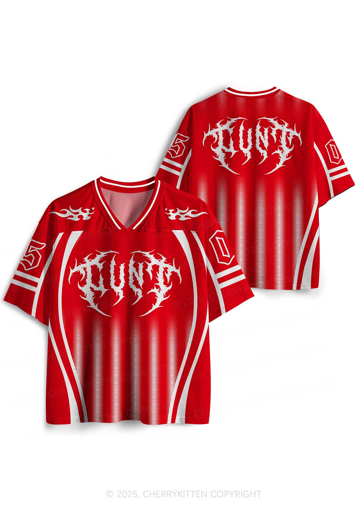 Custom Punk Cxxt Y2K Sport Jersey Shirts Cherrykitten - Image 3