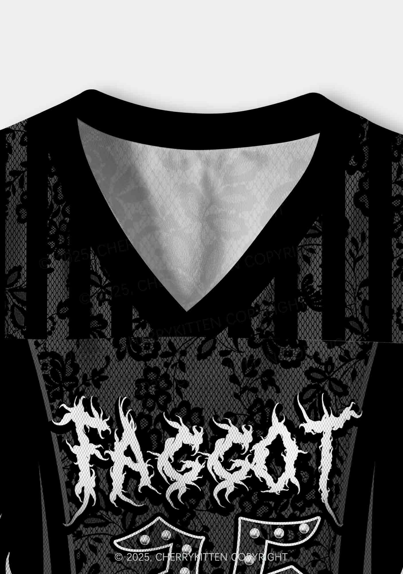 Custom Punk Faggot Pride Y2K Crop Sport Jersey Shirts Cherrykitten - Image 3