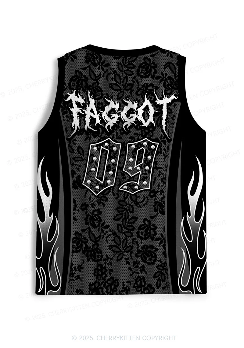 Custom Punk Faggot Pride Y2K Sport Jersey Tank Cherrykitten - Image 2