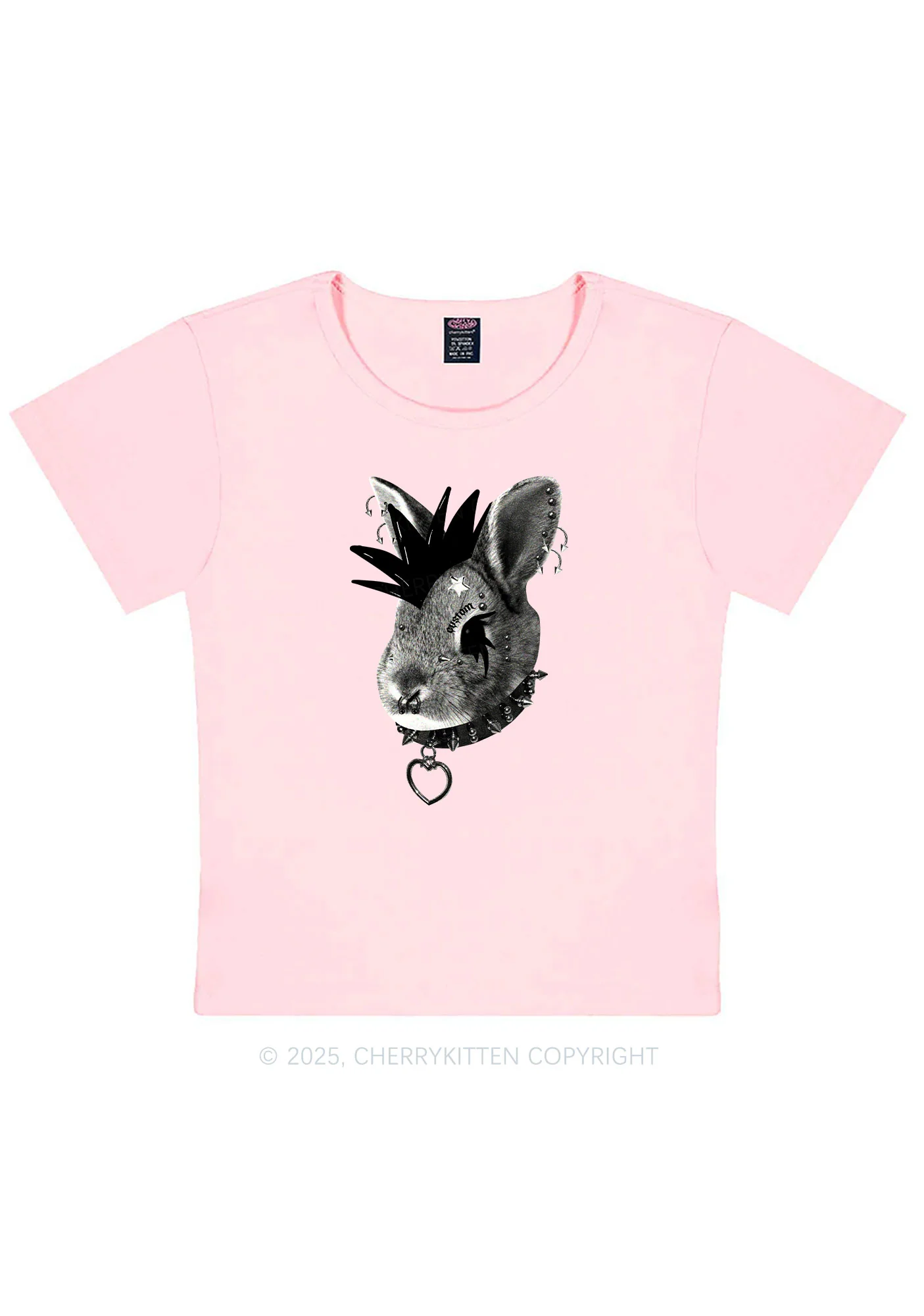 Custom Punk Pet Y2K Baby Tee Cherrykitten - Image 13
