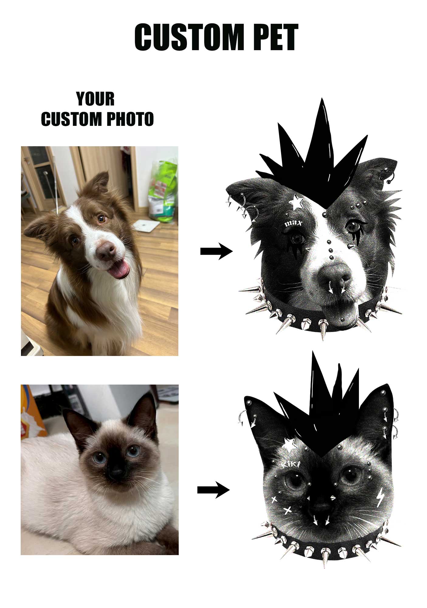 Custom Punk Pet Y2K Shirts Washed Tee Cherrykitten - Image 2