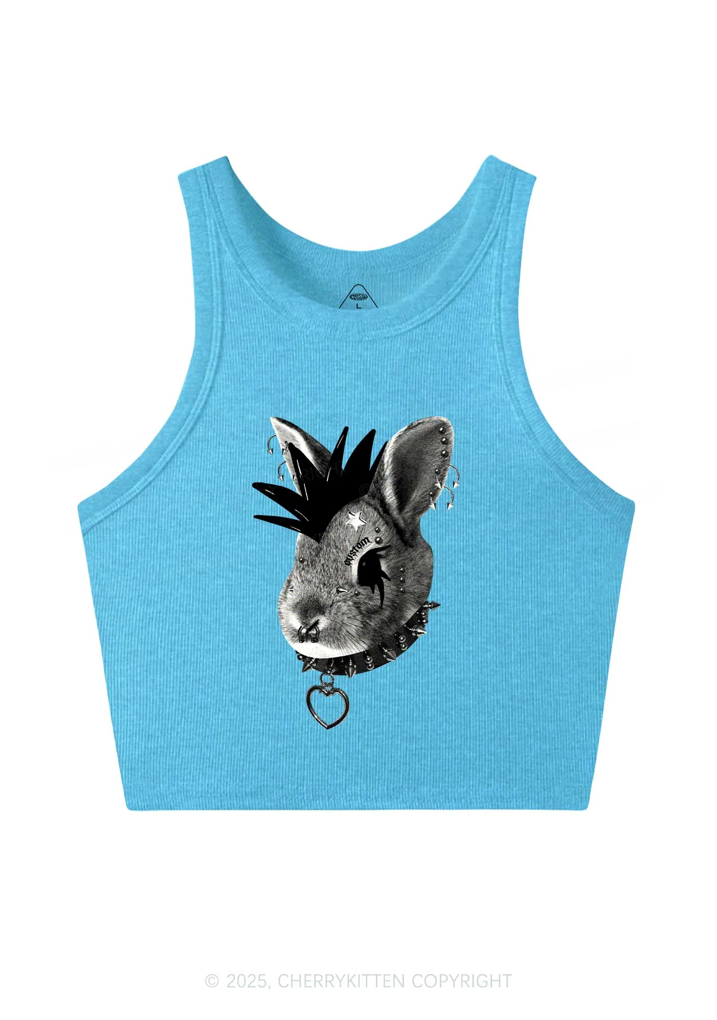 Custom Punk Pet Y2K Crop Tank Top Cherrykitten - Image 5