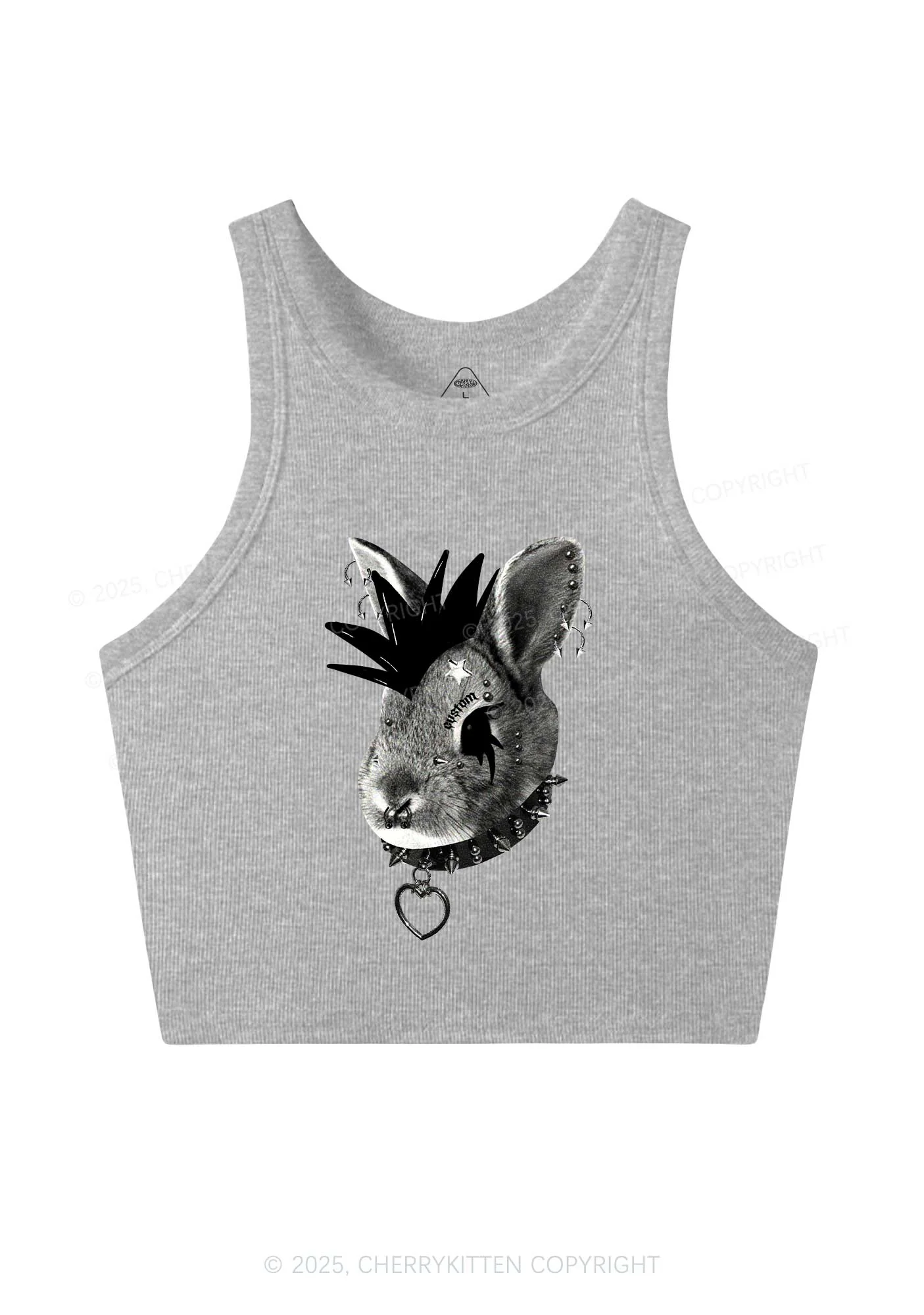 Custom Punk Pet Y2K Crop Tank Top Cherrykitten - Image 6
