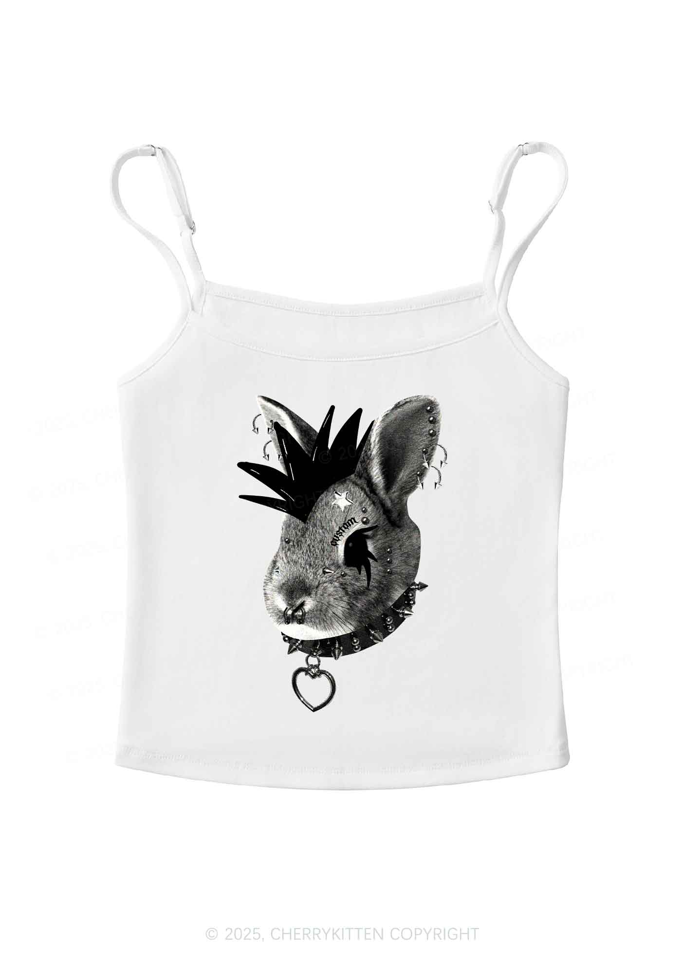 Custom Punk Pet Y2K Spaghetti Strap Cami Cherrykitten - Image 4