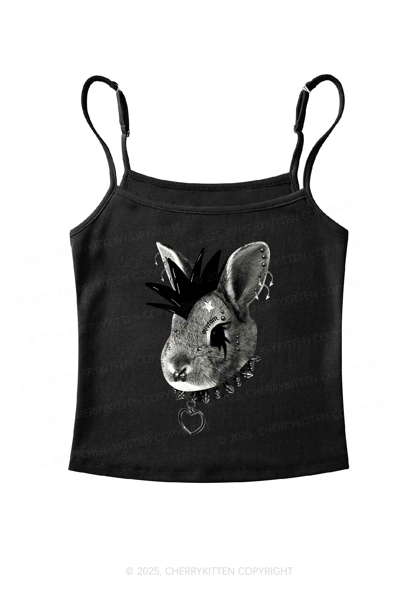 Custom Punk Pet Y2K Spaghetti Strap Cami Cherrykitten - Image 5