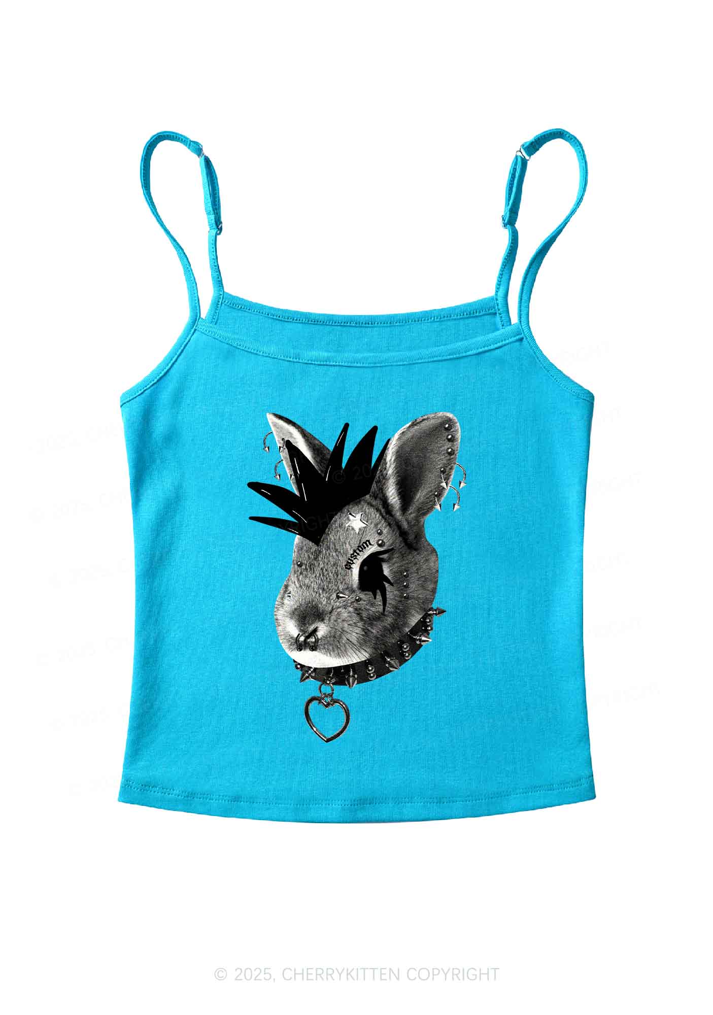 Custom Punk Pet Y2K Spaghetti Strap Cami Cherrykitten - Image 6